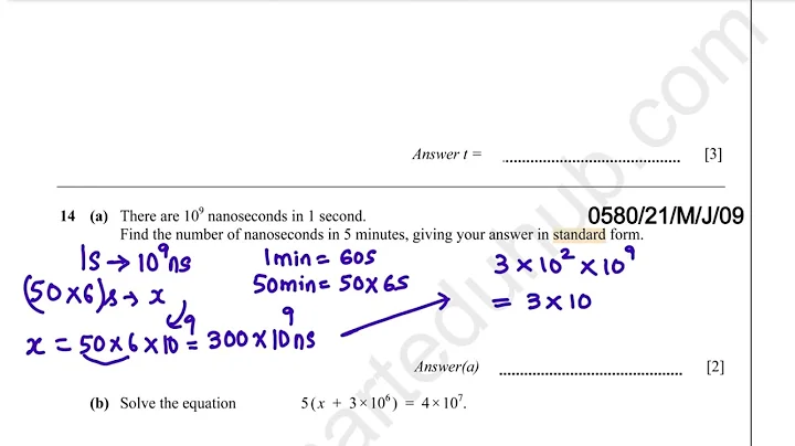 IGCSE Math-Standard form topic questions explained