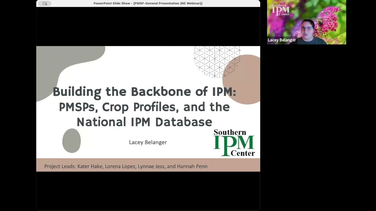 Building the Backbone of IPM: PMSPs, Crop Profiles, and the National IPM Database