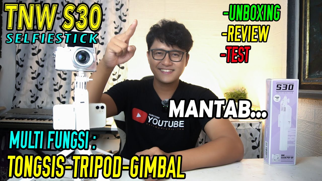 Tripod Selfie Stick Review TNW S30 | Tongsis Bluetooth murah multifungsi Tripod 4 kaki BERKUALITAS