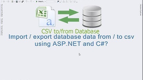 Import / export database data from / to csv using ASP.NET and C#