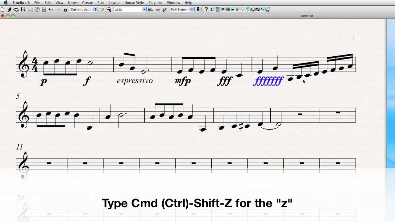 dynamics sibelius