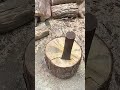 Splitting Wood with a Wedge Like It's Butter