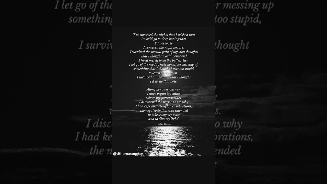 I Survived By Dylan Thomas 