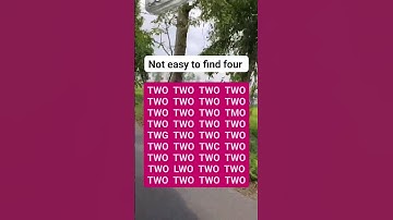 Not easy to find four (part 326)  #brainteasers #search #find #puzzle