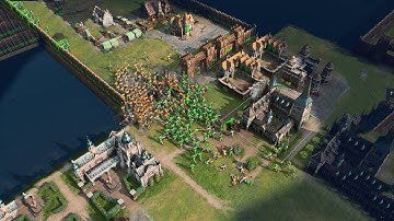 Age of Empires 4 - 4v4 CBA EPIC CLOSE VICTORY | Multiplayer Gameplay