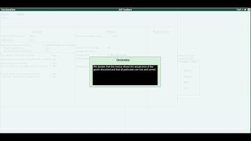 12) how to change the declaration of your invoice in tally erp 9