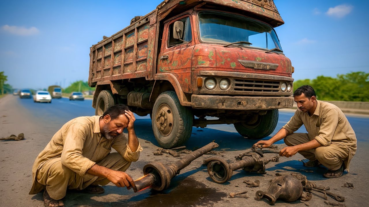 Pakistan Truck Repair | Pakistani Truck Axle Tube Snapped Tyre Blasted & Axle Exploded