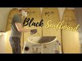 Surfboard blank spray paint black dark art