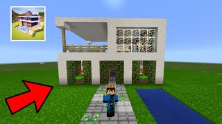 como hacer una casa moderna (craft world)