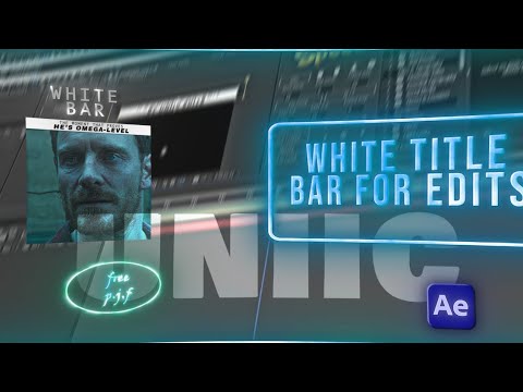 White Title Bar for edits | Tutorial for after effects #aftereffects