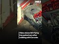 Collision sends SUV flying into parked cars in NYC