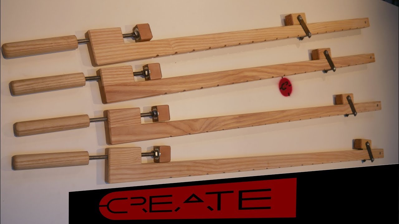 Como hacer sargentos de madera. How to make wooden bar clamps. 