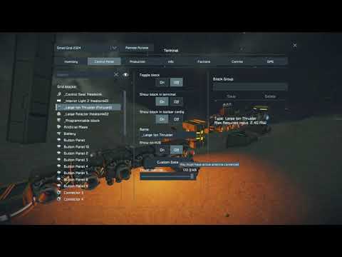 Space Engineers | PB and thruster override issue