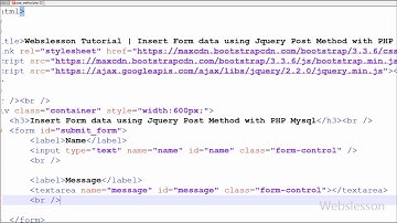 Insert Form data using Jquery Post() Method with PHP Mysql