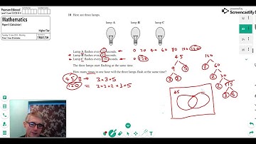 10 Lowest Common Multiple LCM, Edexcel June 2018 GCSE Maths Higher Tier Paper 3 Question 10