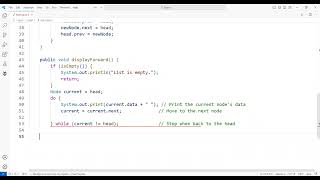 Circular Doubly Linked List in Java