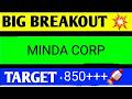 MINDA CORP SHARE LATEST NEWS TODAY,MINDA CORP SHARE ANALYSIS,MINDA CORP SHARE TARGET,MINDA CORPSHARE