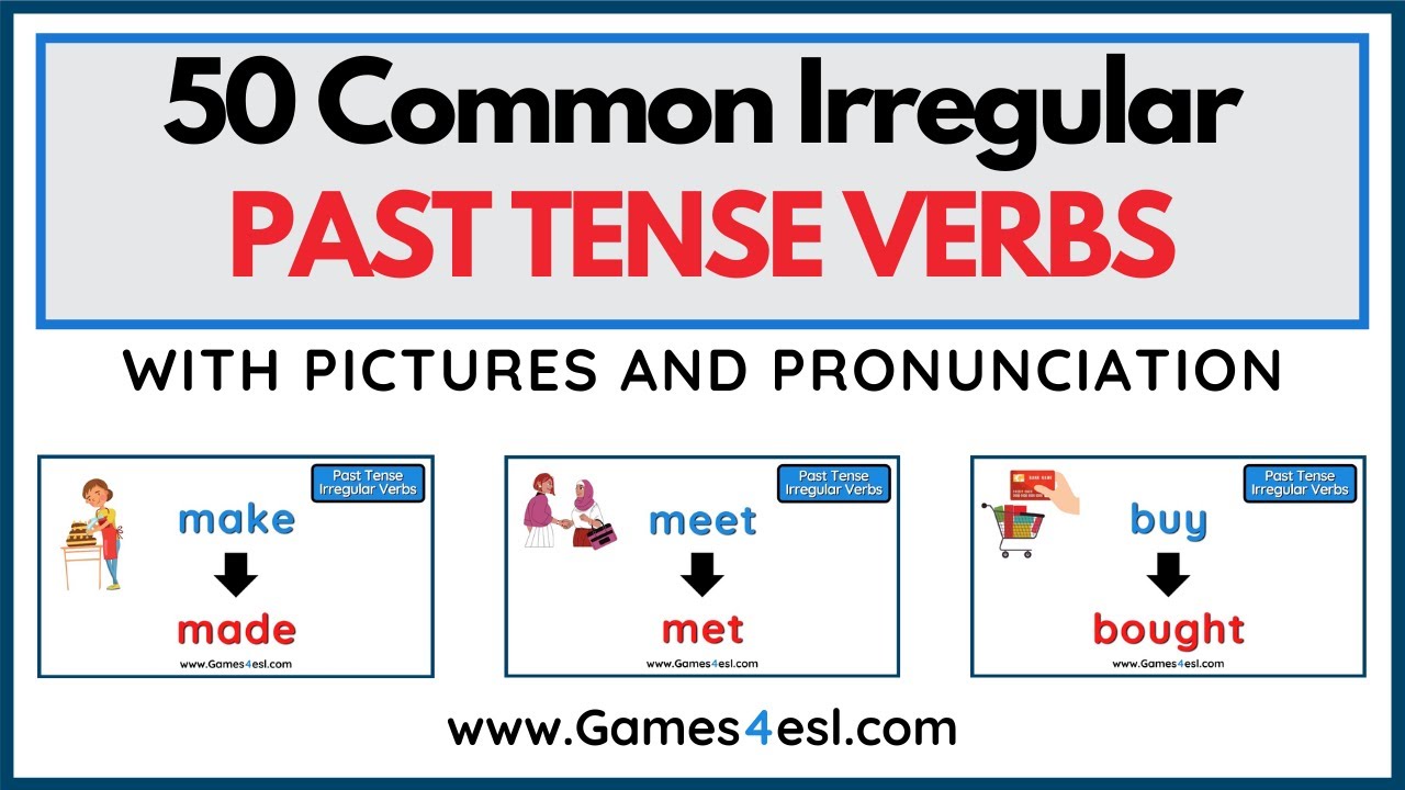 Past Tense Regular & Irregular Verbs List Printable Resource