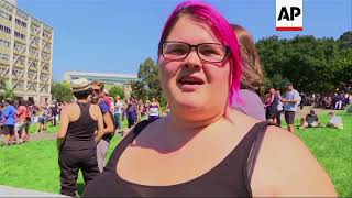 Hundreds protest against hate in Berkeley
