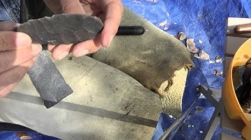 flintknapping turtles direct percussion pressure and fluting 4th of 6 videos