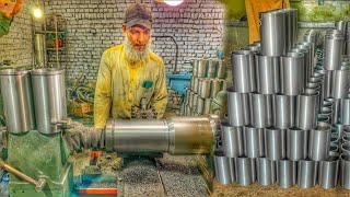Hardworking Old Man Production Of Engine Block Cylinder Sleeves  Cylinder Liners |