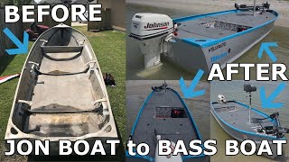 Aluminum 12ft Boat To Bass/Fishing Boat Conversion (Lowe Sea Nymph V Series  1256) 