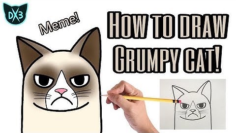 How to draw Grumpy Cat! / Meme!