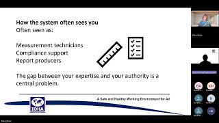 IOHA Webinar - Occupational Health In Action