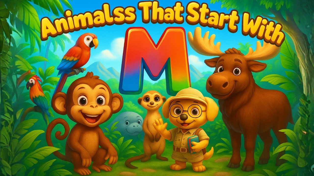 Animals That Start With M – Fun ABC Song for Kids | Learn the Alphabet with Happy Songland
