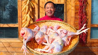 Download Lagu Hot Sugar-Oil Bath Makes the MOST Fragrant Crispy Chicken! Rural Chicken Recipe!|Uncle Rural Gourmet MP3