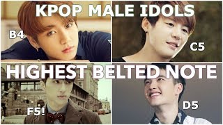 Who Can Belt The Highest?K-Pop Male Vocalists