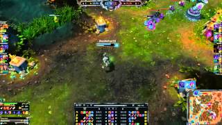 Zed 1 vs 3 triple kill (present by dyfu)