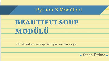 Python ile Websitesinden Veri Çekmek - BeautifulSoup Modülü - Ders 1