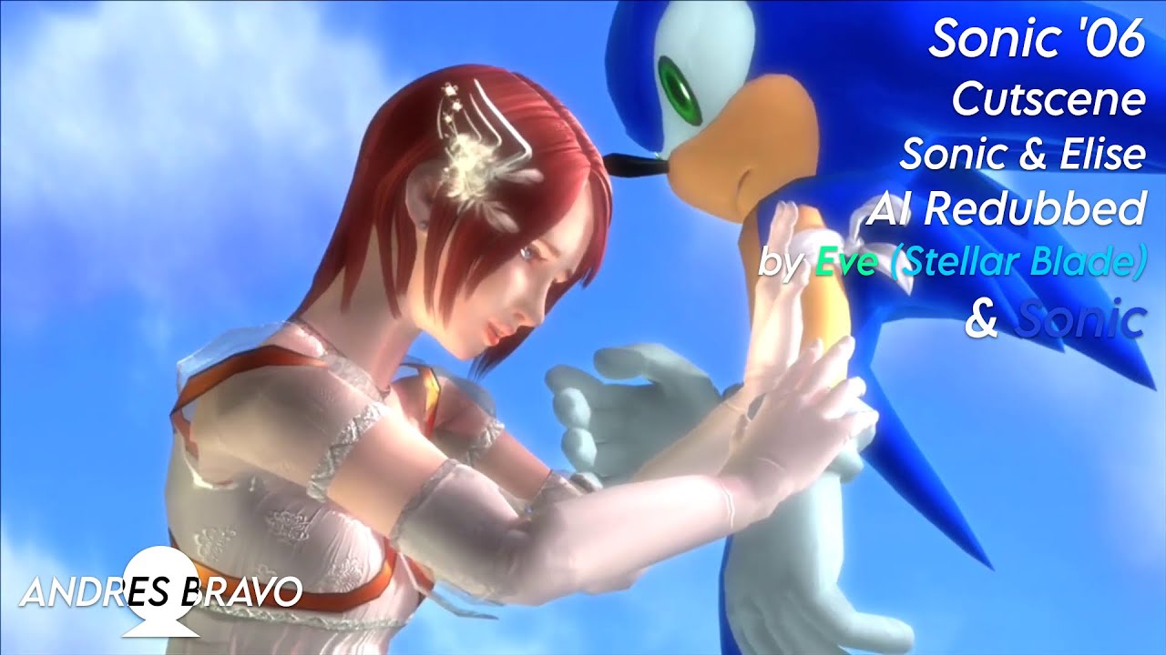 Sonic ‘06 - Cutscene - Sonic & Elise - AI Redubbed by Eve (Stellar Blade) & Sonic