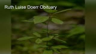 In Loving Memory of Ruth Luise Doerr | Obituary