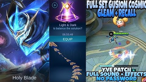 GUSION COSMIC GLEAM (LEGEND SKIN) With RECALL Skin Script Full sound + Effects NO PASSWORD
