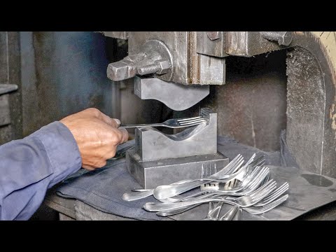 Process of Making Restaurant Fork | Factory Mass Production