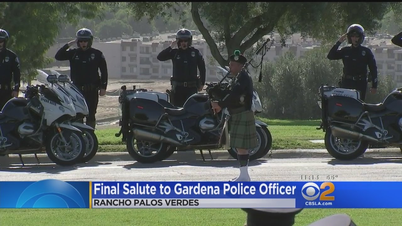 Memorial Held For Gardena Motor Officer Killed In Crash - YouTube