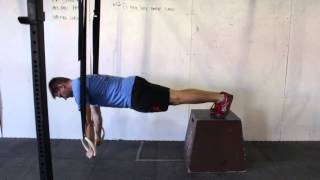 Ring Pushups- elevated foot
