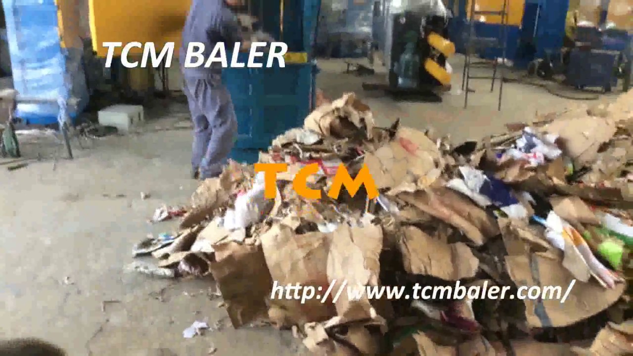 Carton scrap bailing unit YouTube