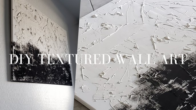 DIY PLASTER ART  How to Make a Minimalist Textured Canvas ♡ 