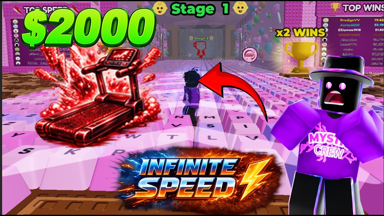 I GOT INFINTE SPEED AND BOUGHT THE ADMIN TREADMILL IN +1 SPEED KEYBOARD ...