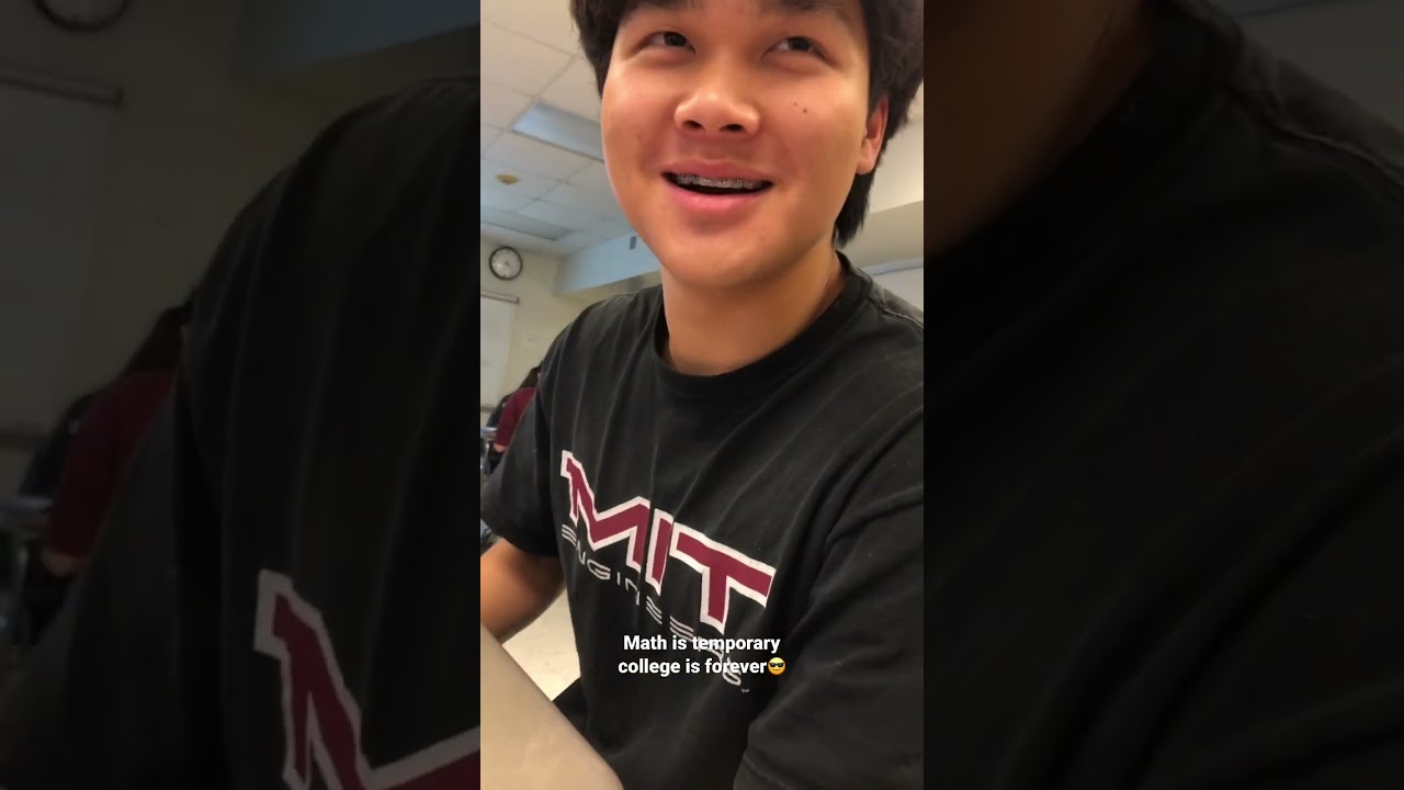 College decision reaction during math class 