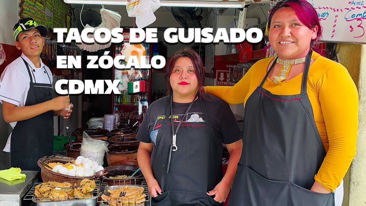 TACOS DE GUISADO LAS CAZUELITAS - Zócalo CDMX🇲🇽#mexico #food #streetfood #travel #comida callejera