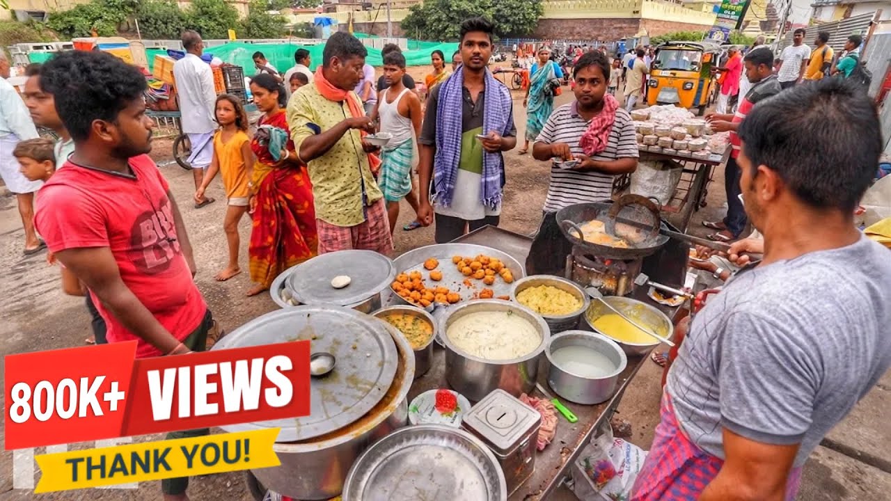 Early Morning Breakfast in Puri Dham | Only Rs 20/- | Without Onion Garlic Food | Street Food India