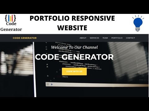 Responsive Portfolio Website using Bootstrap  | Bootstrap | Code Generator | CG.