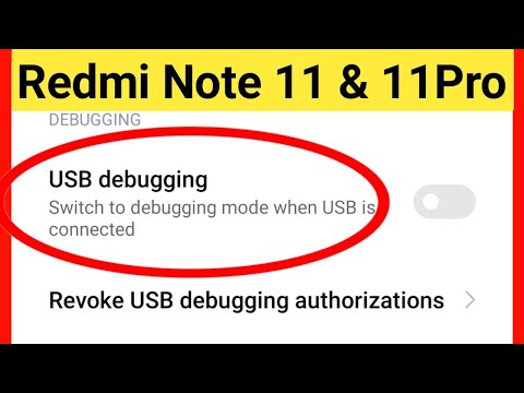 USB Debugging Settings Enable In Redmi Note 11 & 11 Pro