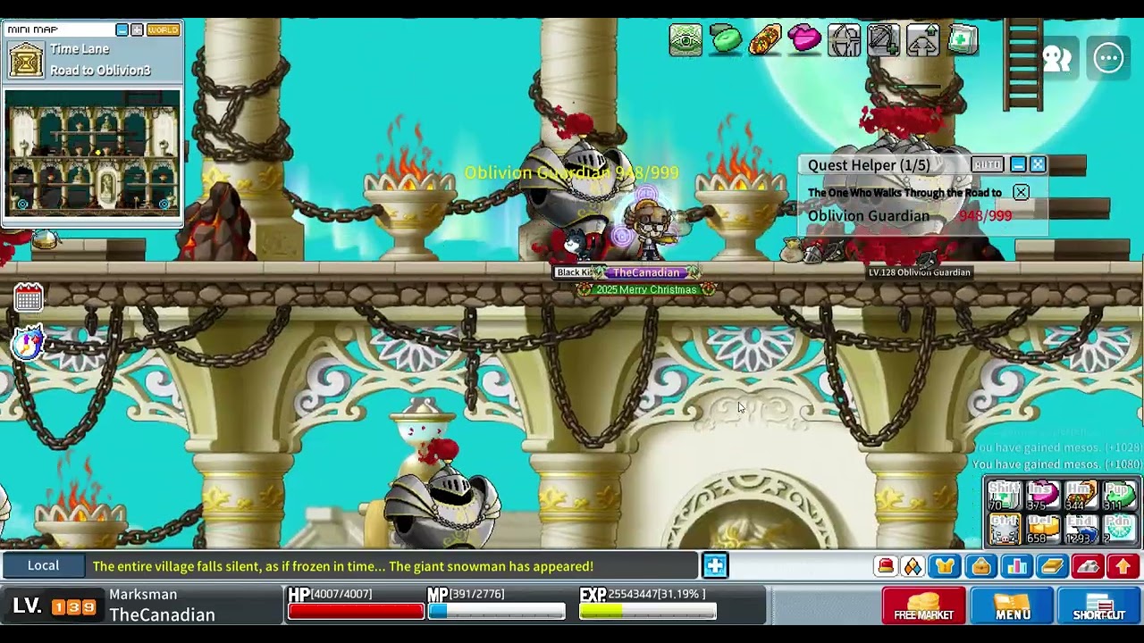 Maplestory Artale - Level 139 Marksman at Road to Oblivion 3 (1.72M XP/10 mins)