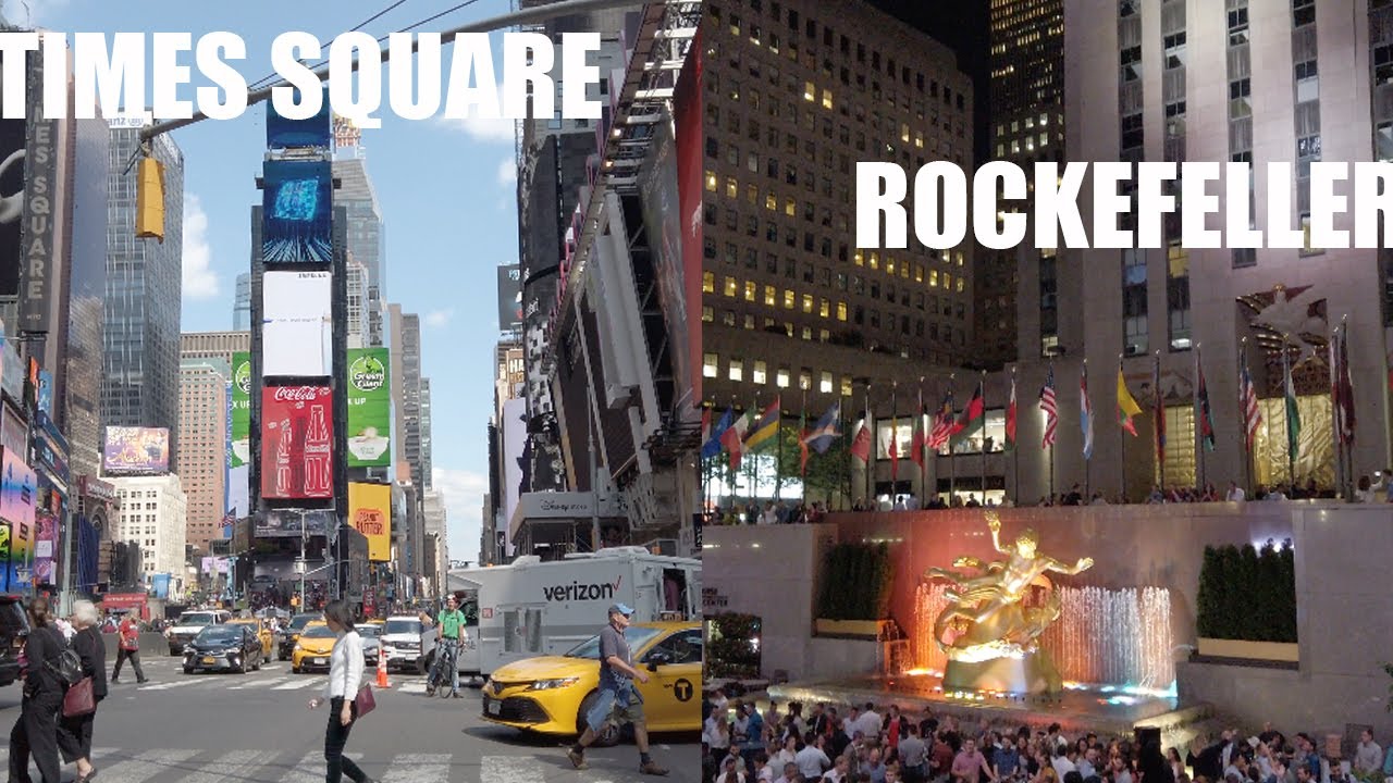 [4k] New York Walk Around Times Square to Rockefeller Day Night - YouTube