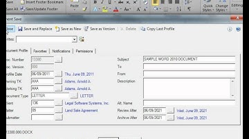 Document Management Software for Law Firms - Saving Documents in LSSe64